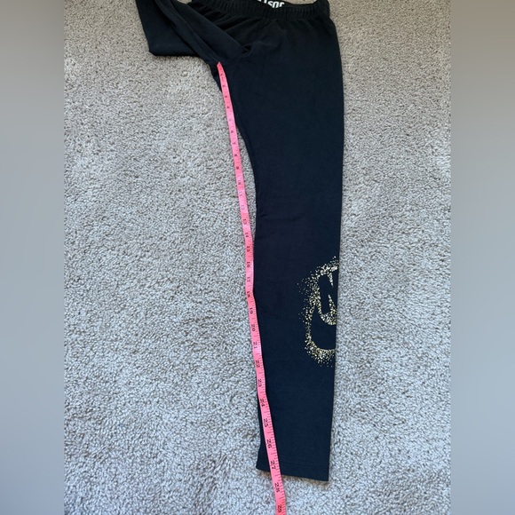 Nike Leggings Black with Gold Small - Picture 3 of 8